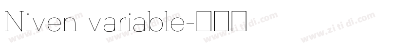 Niven variable字体转换